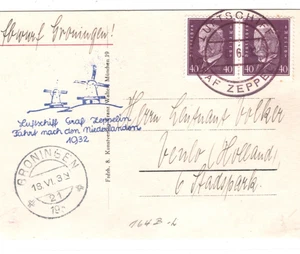 GERMANY An Bord GRAF ZEPPELIN Postcard *FAHRT NIEDERLANDEN* Air 1932 Venlo KZ281 - Picture 1 of 14