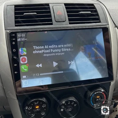 For Toyota Corolla 2009-2013 Apple Carplay Car Stereo Radio Android 15 GPS w/Cam - Image 1 of 4