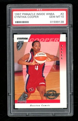 1997 Pinnacle Inside WNBA Cynthia Cooper #2 Rookie PSA 10 Comets ES9064 - Image 1 of 2