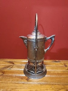 Antique Victorian Silver Plated Tilting Water Pitcher American Silver Plate Co. - Picture 1 of 9