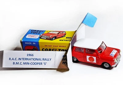 Corgi Toys Nr. 333 BMC Mini Cooper - RAC/Sun Rally - inklusive Repro Box - Bild 1 von 4
