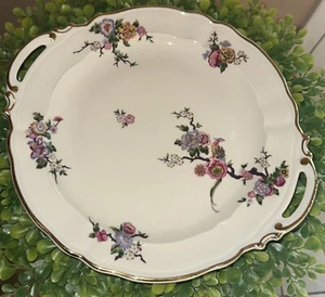 Bernardaud Bengali Limoges France Porcelain Pierced Handled Cake Plate France - Picture 1 of 6