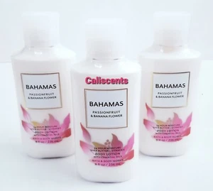 Bath and Body Works BAHAMAS PASSIONFRUIT & BANANA FLOWER Body Lotion 8oz NEW X3 - Picture 1 of 2