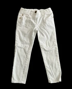 Crew cuts Ankle Toothack White 5 Pockets Stretch Ankle Denim Pants Girls Size 5  - Picture 1 of 5