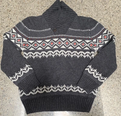 Suéter Oshkosh B’gosh para niños talla 8 nunca usado rojo carbón blanco invierno Foto 1 de 3
