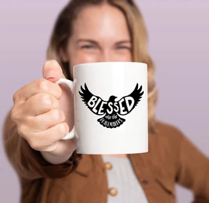 Jesus Cross Christian Religious Blesseds USA Novelty Tea Coffee Mug Printed Gift - Picture 1 of 4