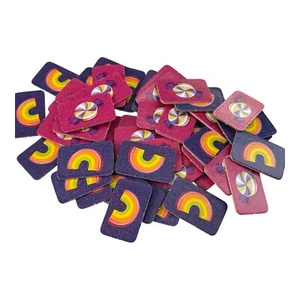 Monopoly Unicorns vs. Llamas Set of Rainbow and Candy Tile Markers - Picture 1 of 1