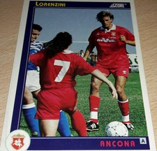 1993 CARD SCORE ANCONA LORENZINI N°22 FOOTBALL SOCCER ALBUM