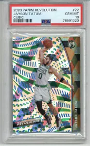2020 PANINI REVOLUTION CUBIC #22 JAYSON TATUM CELTICS /50 PSA 10 LOW POP 1 RARE - Picture 1 of 2