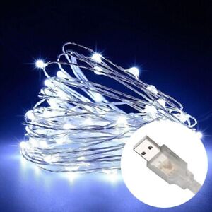 LED String Lights Silver Wire Fairy Lights Multicolor Copper Colorful Wedding
