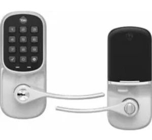 Yale Assure Pushbutton Keypad Lever Lock Satin Nickel YRL216-NR-619**FREE SHIP** - Picture 1 of 5