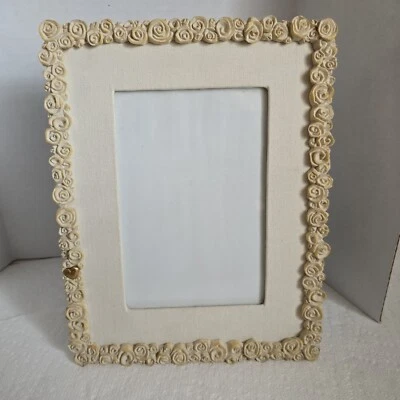 Willow Tree Picture Frame With Rose Design  Susan Lordi 4x6 Photo  Demdaco - Image 1 of 4