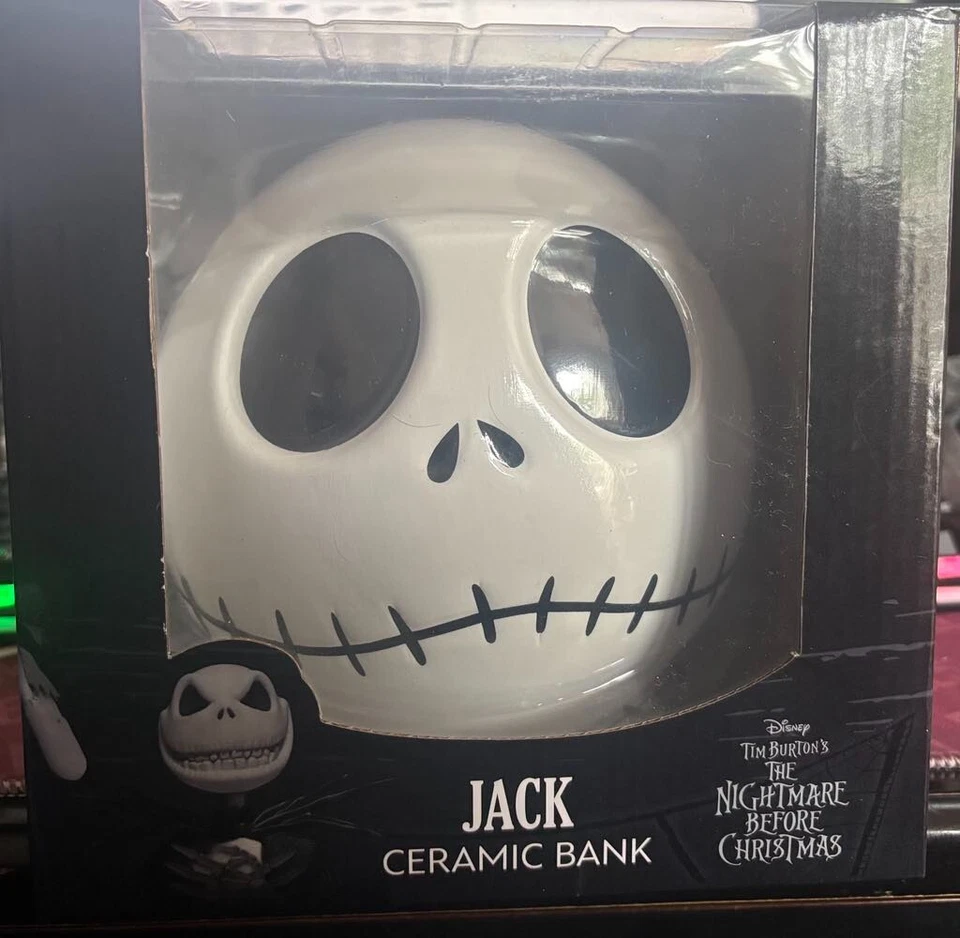 Banco de moedas de cerâmica The Nightmare Before Christmas Jack - Imagem 1 de 1