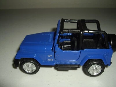 T14 EUC Vintage 2000 New Ray Blue Jeep CJ7 Daimler Chrysler Diecast 5” Long - Image 1 of 4