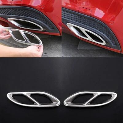 Exhaust Tail Muffler Pipe Cover Trim for Benz GLC C E Class W205 C207 W246 W176 - Image 1 of 4
