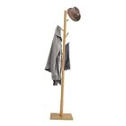 Yawinhe Standing Coat Rack, Wooden Coat Stand With 3 Height Natural 1-Pack
