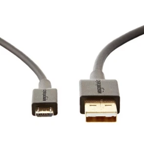 10 Fuß USB-A auf Micro B Schnellladekabel, 480 Mbps Übertragungsgeschwindigkeit vergoldet - Bild 1 von 5