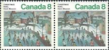 Canada   # 651 Pair   "Christmas Skaters"    Brand New 1974  Block Issue