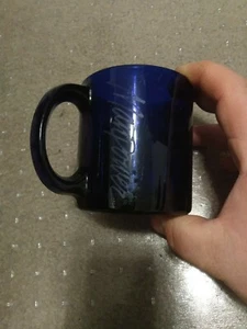 Vintage Cobalt Blue Manpower Coffee Cup Made In The USA - Picture 1 of 11