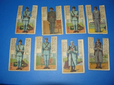 ww2 rare lot 8 cartes soldats publicitaires Farcao carton découpis papier - Photo 1/4