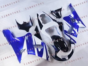 For 2001-2003 SUZUKI GSXR600/750 Blue White ABS Injection Bodywork Fairing Kit - Picture 1 of 10