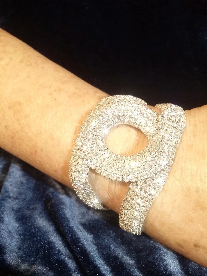 Bracciale Donna Tennis Argento Gioielli SWAROVSKI ORIGINALI Cristalli Diamanti - Immagine 1 di 4