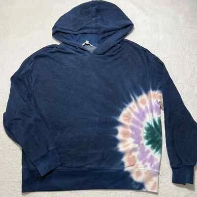 Sudadera con capucha para mujer WildFox mediana colorida tie dye azul marino Foto 1 de 4