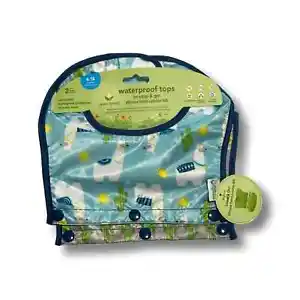 NWT Green Sprouts 2pack Waterproof Snap n Go Food Catcher Bibs - Size 6-18mo - Picture 1 of 1