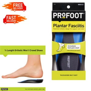PROFOOT Orthotic Insoles for Plantar Fasciitis & Heel Pain, Men's 8-13, 1 Pair, - Picture 1 of 7