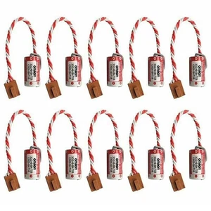10x ER17/33 (2/3A 3,6V) PLC batteria con spina per Omron C500-BAT08 3G2A9-BAT08 - Foto 1 di 3