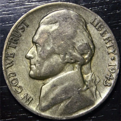 1943 P Jefferson Nickel 5c US Coin Philadelphia Mint 35% Silver - Image 1 of 2