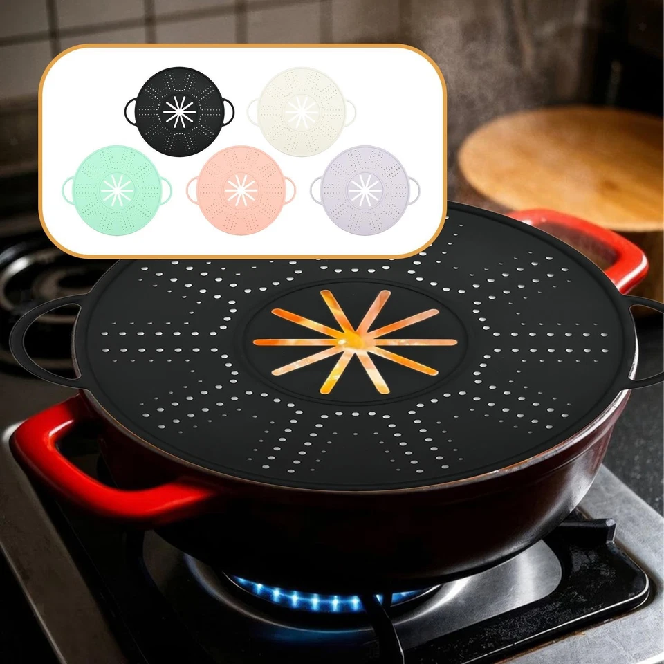 Silicone Spill Stopper Lid Silicone Splatter Screen Multi Use Boil over Spill - Image 1 of 1