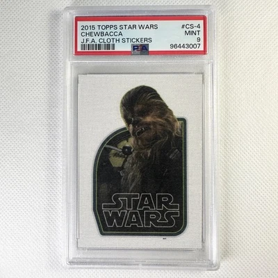 2015 Topps Star Wars JFA Cloth Sticker #CS-4 Chewbacca PSA 9 Mint - Image 1 of 4