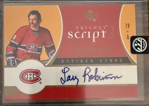 2007-08 Upper Deck Trilogy Script Three (Retired Stars) Larry Robinson Auto - Picture 1 of 2