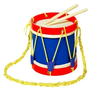 Tambour de marche pour enfants 22 cm beau cadeau tambour pour enfants en bois améliorer la motricité fine - Photo 1 sur 7