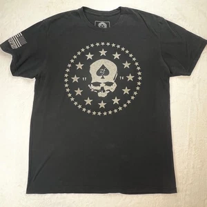 ZERO FOXTROT Shirt Mens Large Black Skull ZF Graphic Print - Picture 1 of 6