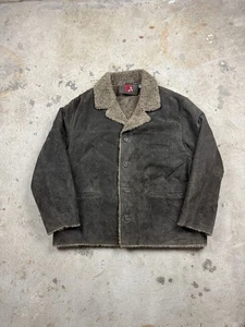 Vintage Suade Malbro Jacket Men’s Size Xl Brown Sherpa - Picture 1 of 5