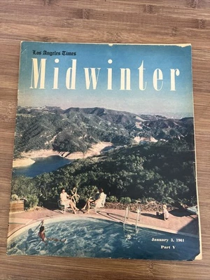 Los Angeles Times Midwinter Magazine January 1961 MCM Ephemera Vintage Ads - Image 1 of 4