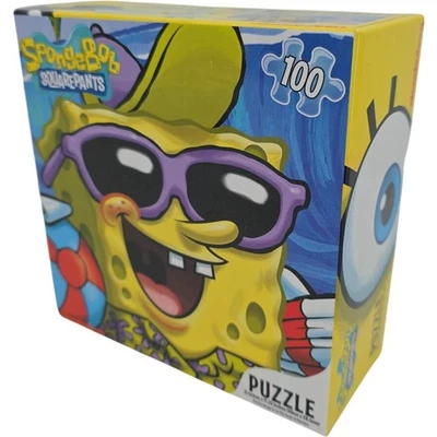 SpongeBob SquarePants 100 Piece Jigsaw Puzzle Beach Scene Nickelodeon - Image 1 of 4