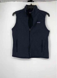 Patagonia Women Blue Sleeveless Mock Neck Front Pockets Full-Zip Vest Size Small - Picture 1 of 6