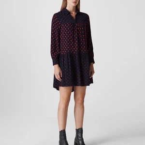 Vestido Camisa Whistles Azul Marino Molly Lunares Talla UK 10 / US 6 / EU 38 - Imagen 1 de 11
