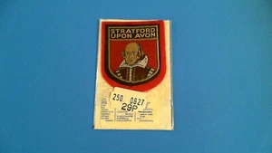 ¡Parche de costura vintage Stratford Upon Avon Inglaterra! Shakespeare Gran Bretaña Reino Unido - Imagen 1 de 2
