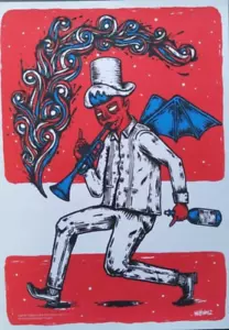 Póster de serigrafía de Cuba Vampiros en La Habana Víctor Meléndez Artes Cubanas - Imagen 1 de 15