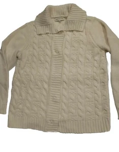 Vintage Jones New York Sport Damen XL Off White Cardigan Pullover Strick Knopf - Bild 1 von 12