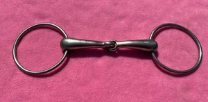 Stainless Steel SINGLE JOINTED Large Loose Ring SNAFFLE 5 3/4" 5.75" - Picture 1 of 2