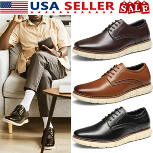 Bruno Marc Men's Dress Sneakers Casual Shoes Round Toe Oxford Formal Dress Shoes - Picture 1 of 37