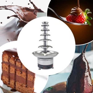 110V Commercial 6 Tiers Chocolate Waterfall Fountain Machine for Wedding Party - Picture 1 of 18