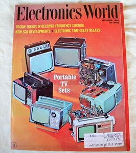 Electronics World Magazine Dec 1964 Vol 72 #6 Portable TV Sets Ziff-Davis Publis - Bild 1 von 7