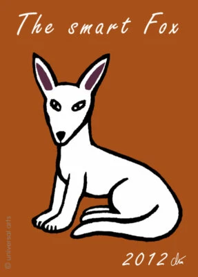JACQUELINE DITT - The smart Fox ACEO ltd.Druck Grafik Miniatur ger.sign.Fuchs - Bild 1 von 3