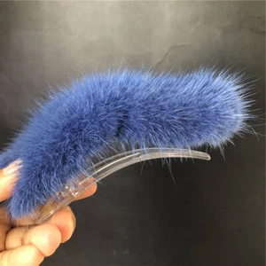 Women Cute Real Mink Fur Hair Clip Hair Claw Bobby Pin Hair Pin Hair Accessories - Picture 1 of 4